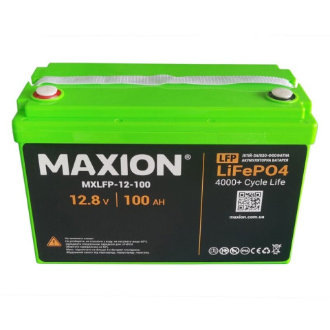 MAXION LiFePO4 12V 100Ah ( 1,28 kWh) (MXLFP-12-100Ah) R+